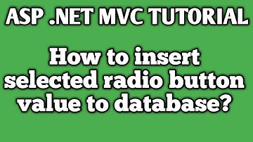 How to insert selected radio button value to database in asp .net mvc (HINDI)