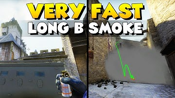 CS:GO - Very Fast Cbble Long B Smoke - Thrown from CT Spawn!