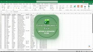 How to Find and Remove Duplicates in Excel — Method 4: Advanced Filter