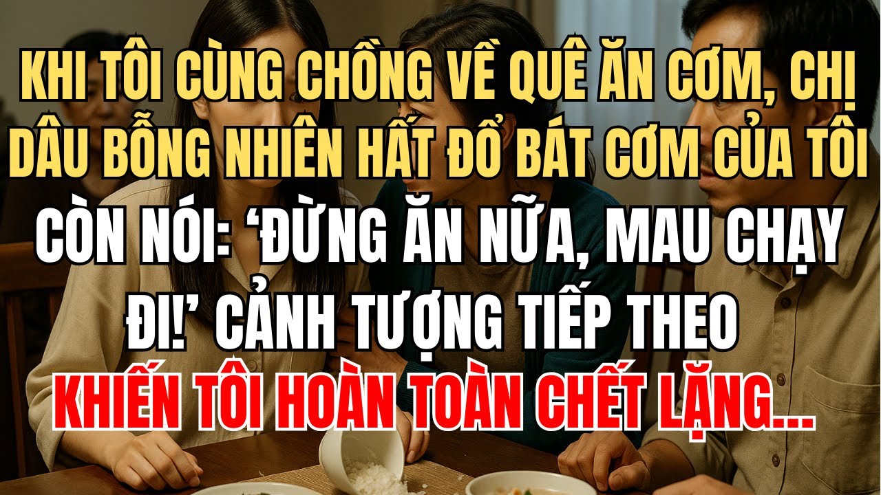 Khi Tôi Cùng Chồng Về Quê Ăn Cơm, Chị Dâu Bỗng Nhiên Hất Đổ Bát Cơm Của Tôi, Còn Nói ‘Đừng Ăn Nữa