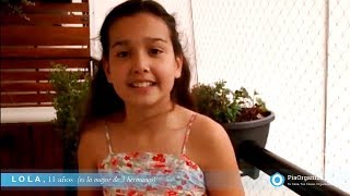 Testimonio para PiaOrganiza de Lola (11 años)