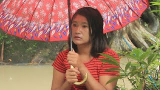 Fhising In Rain With Red Umbrella ? mancing cantik