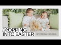 Hopping into easter major laughs and big grins with two cuties and a furry friend