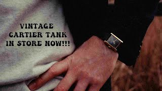 Vintage Cartier Tank with a Black Dial - In Store Now