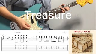 Bruno Mars - Treasure (guitar cover with tabs \u0026 chords)