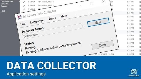Data Collector - Application settings