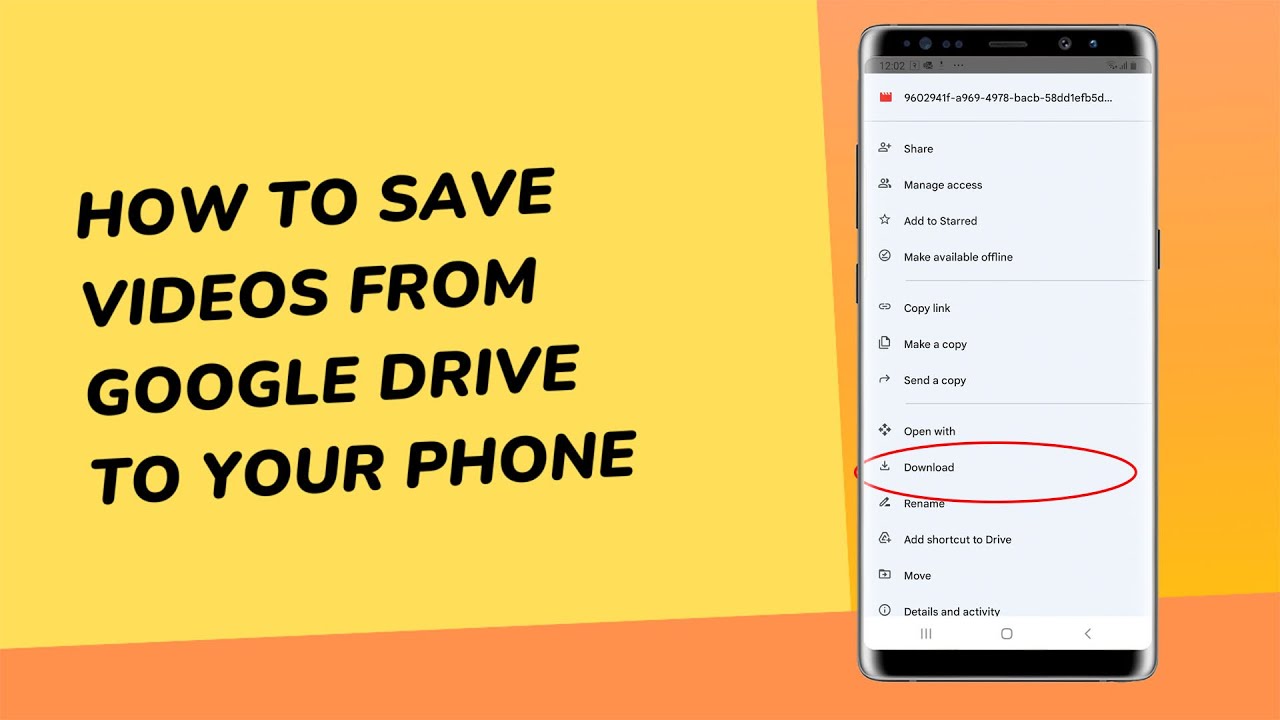 How To Download Videos From Google Drive To Your Phone YouTube