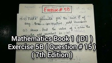 Mathematics Book 1 (D1) Ex# 5B  (Question no 15) in Urdu