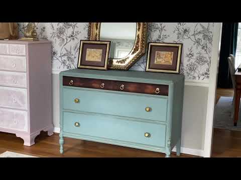 A Vintage Dresser Makeover in Dixie Belle Paints