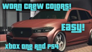 How To Make Worn Crew Colors GTA V Online Console