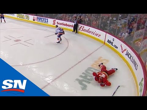 Cal Clutterbuck Drops Rasmus Andersson With Borderline Late Hit Against Boards