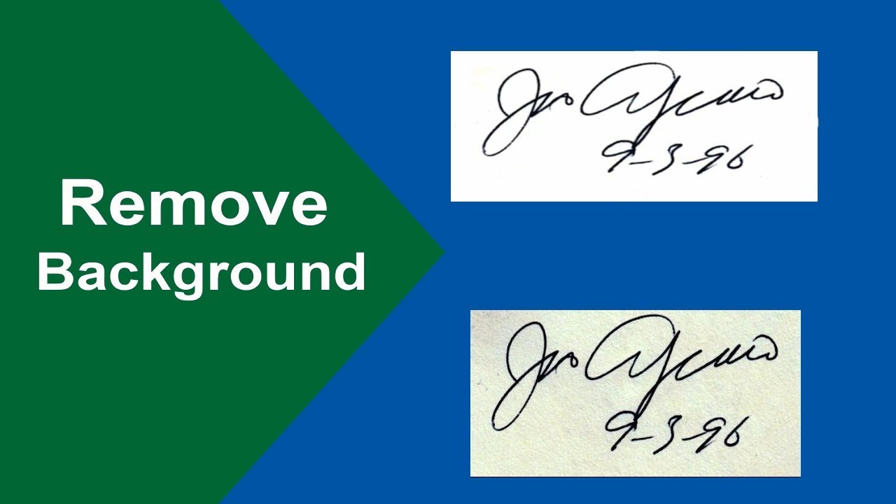 How to remove background from a scanned signature in Microsoft Word 2017 -  YouTube