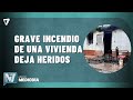 AHORA: vecinos rescataron a una MADRE con su hija de 3 AÑOS mientras su casa se INCENDIABA
