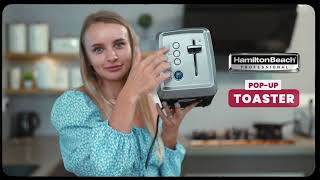 Hamilton Beach POPUP-Toaster | 2-Slice Digital Toaster with Extra-Wide Slots & Defrost Function