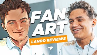 Lando Norris reacts to incredible McLaren fan art