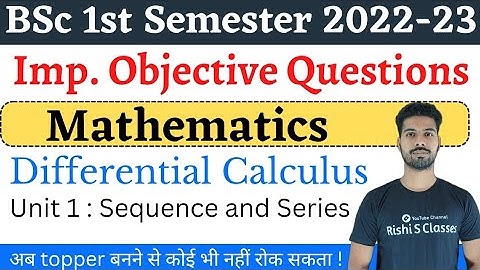 🛑Live|Bsc 1st year math objective questions 2023|Differential Calculus and Integral Calculus