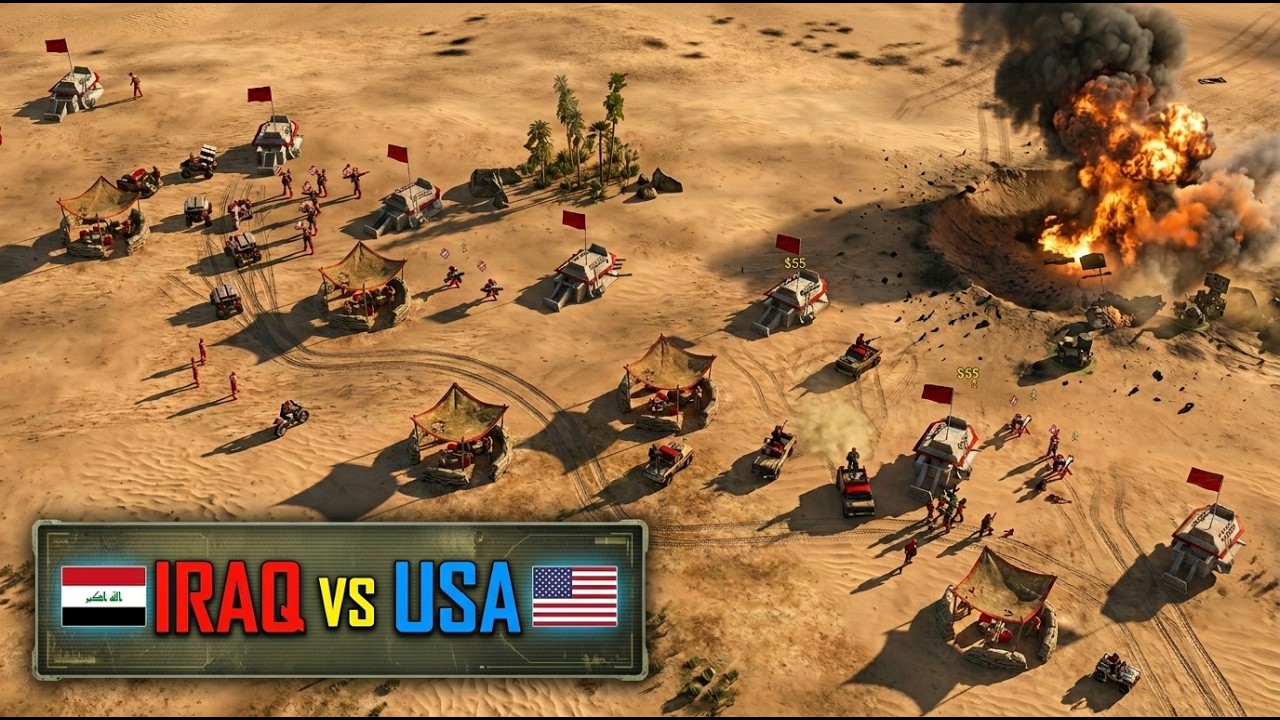 Iraq vs USA - Command & Conquer Generals Zero Hour MOD