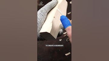 Master 4 basic cuts in wood carving: push cut, pull cut, stop cut, and V-cut 🔪 #WoodCarving