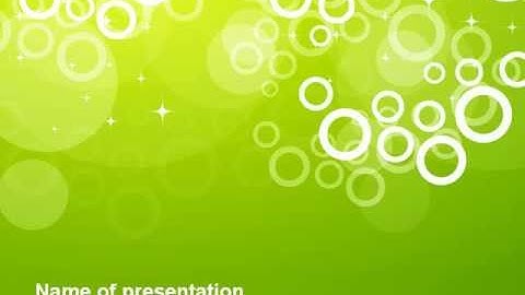 Green Bubbles Theme PowerPoint Template by PoweredTemplate.com