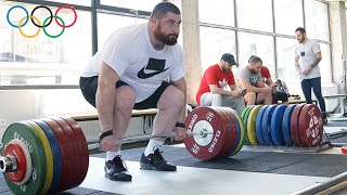 Lasha Talakhadze - 215Kg Snatch Olympic Weightlifting Training Camp In Georgia