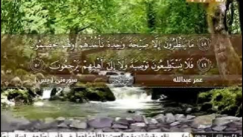 سوره يس  للقارئ الشيخ عمر عبدالله  ماشاء لله تبارك الرحمن