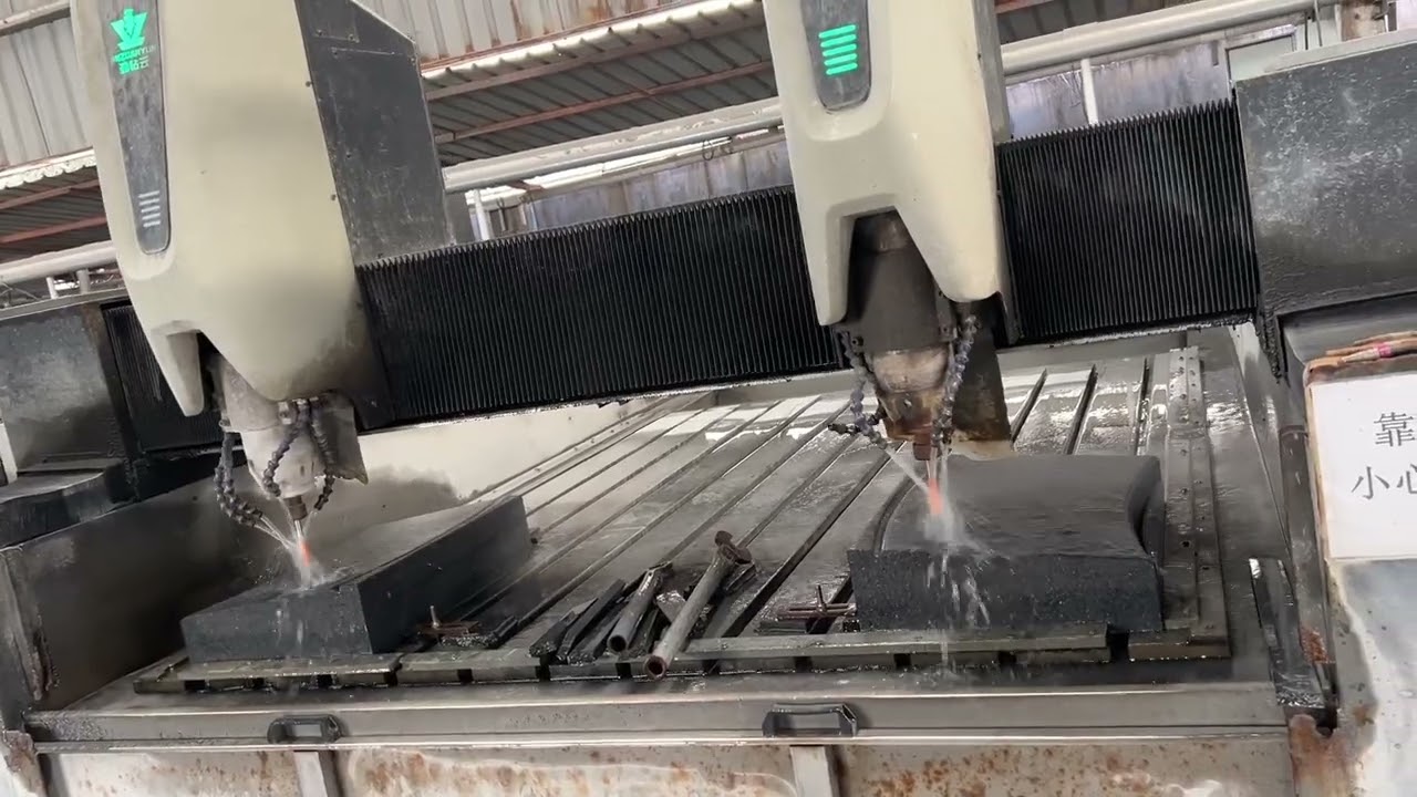 Angola black granite sculpture