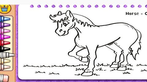 Kids Drawing Video Kids Horse Colorful Drawing Video Kids Horse Beautiful Drawing Video
