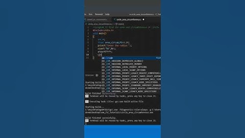 C program to calculate the area and circumference of the circle | Basic C program