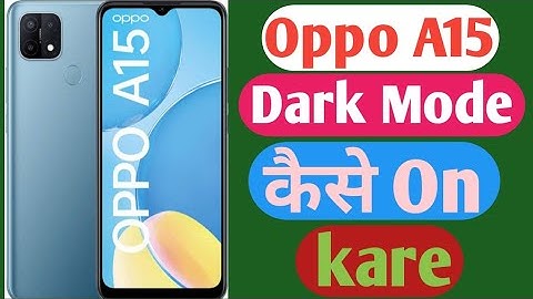 Oppo A15 Phone Dark Mode Kaise On Kare//How To Add Dark Mode On Oppo A15