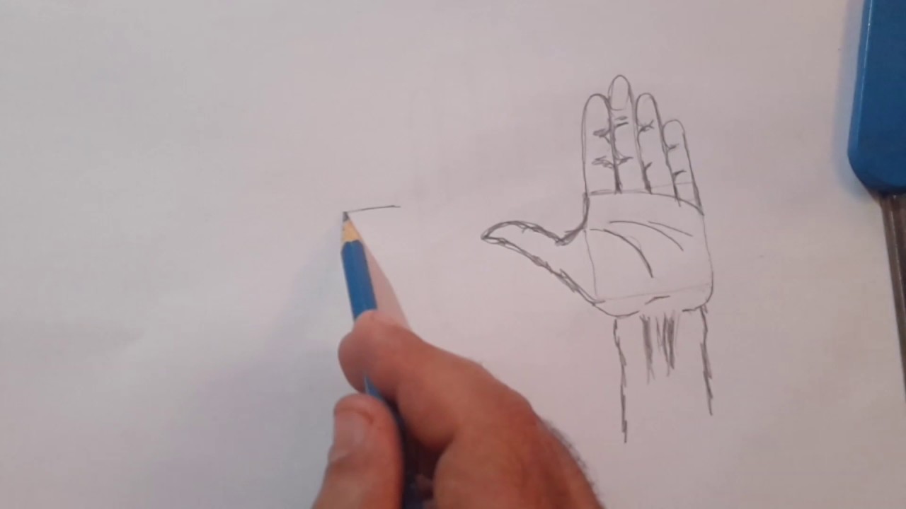 طريقة رسم يد للاطفال