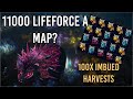 11 million lifeforce in 100 maps  loot from 100x imbued harvests path of exile 324