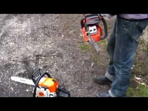 STIHL MS 211 Vs HUSQVARNA 435 SOUND ENGINE