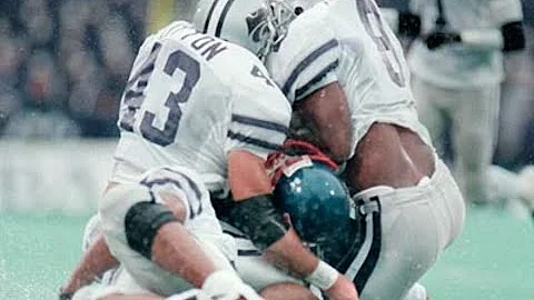 Huge hit on KU quarterback