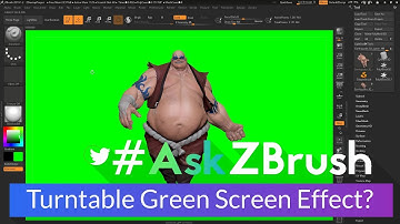 #AskZBrush - "Is there a way to make a turntable movie with a green-screen background?"
