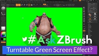 #AskZBrush - Is there a way to make a turntable movie with a green-screen background
