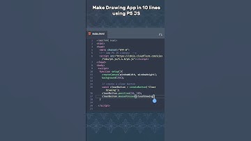 Create Drawing App in Just 10 line in P5 JS | html5 canvas #shorts #javascript #developer #coding