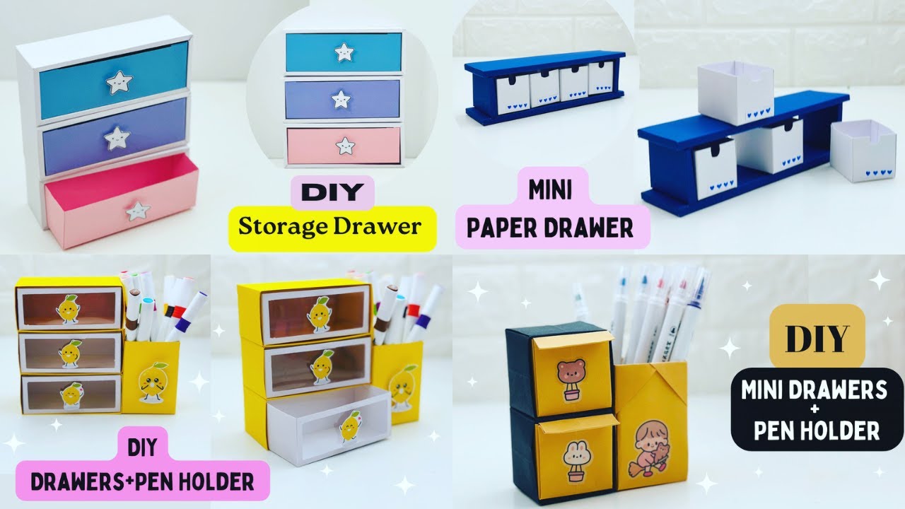 4 DIY PAPER CHEST OF DRAWERS / Paper Craft / Easy Origami Storage
