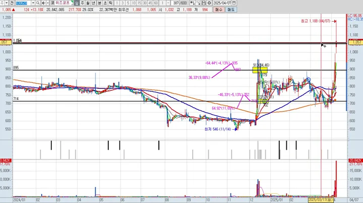 위즈코프 2차 038620 패턴분석 및 투자전략