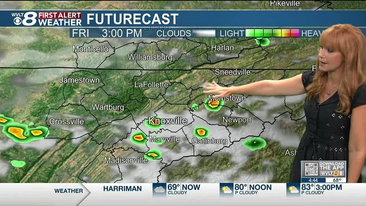 Steamy day with a few more showers and storms ahead of improving ...