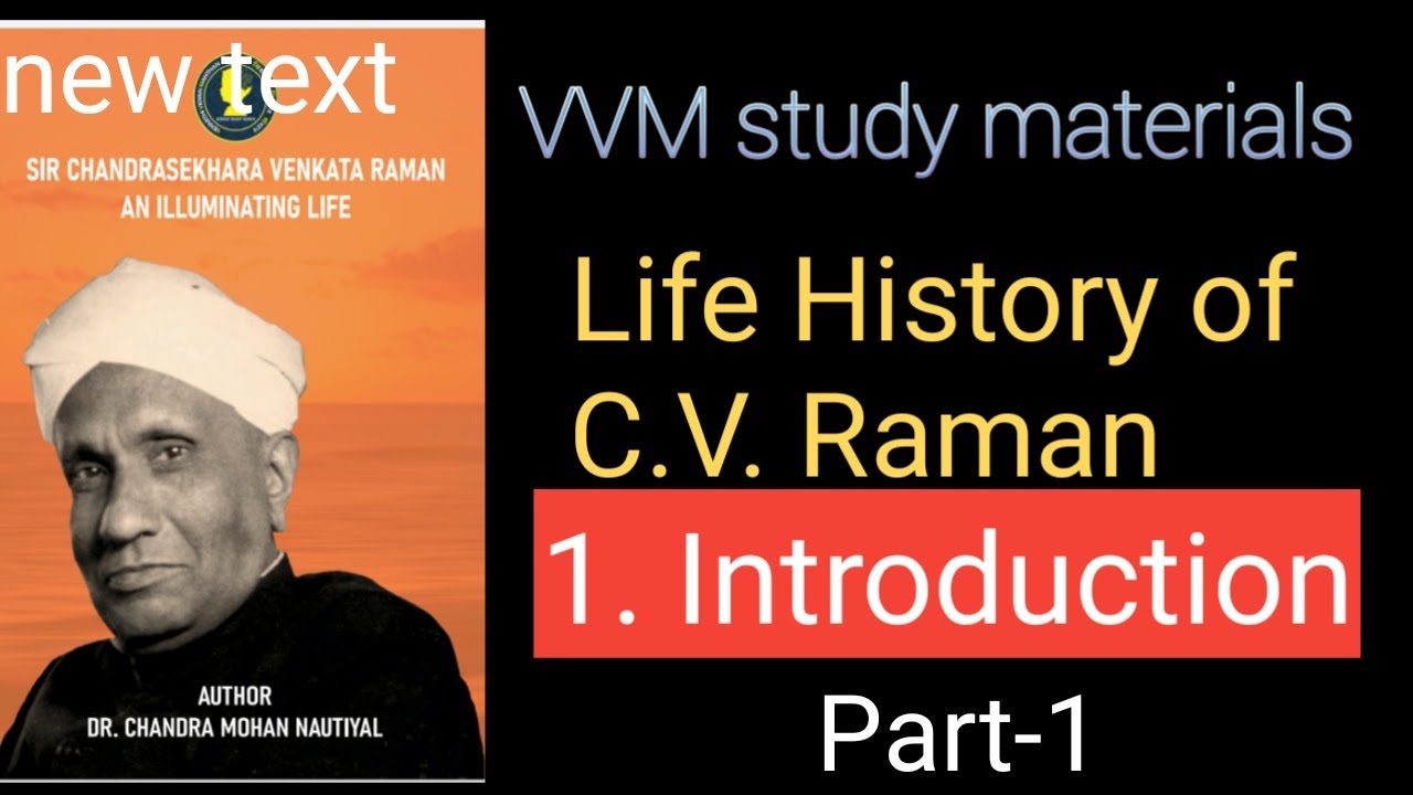 Life History of C V Raman | VVM study materials - YouTube