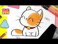 Como dibujar un GATO KAWAII 💖 FACIL PASO A PASO 💖 como dibujar un gatito bebe