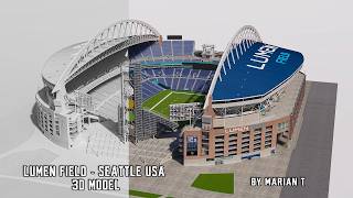 Lumen Field Stadium - Seattle USA 3D model by Marian T (Video Preview)