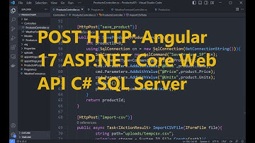 Angular 17 POST API Call ASP.NET Core Web API (C#) and SQL Server Stored Proc | Example 4/5
