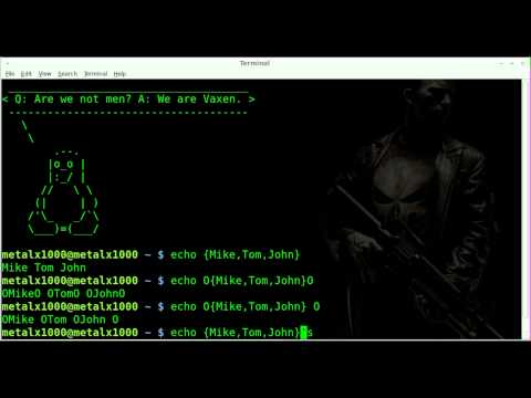 Brace Expansion - String List - BASH - Linux