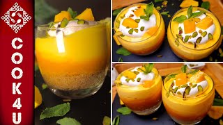 No Bake Mango Mousse Cups | Mango Dessert Cups | Eggless No Gelatin No Agar Agar | मेंगो मूस रेसिपी