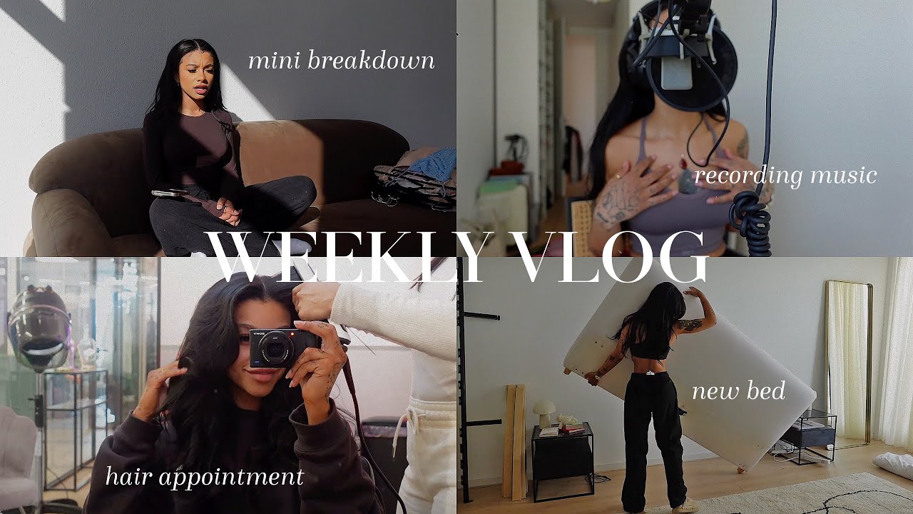 mini breakdown, recording music, hair appointment, i got a new bed & more!! | weekly vlog #1