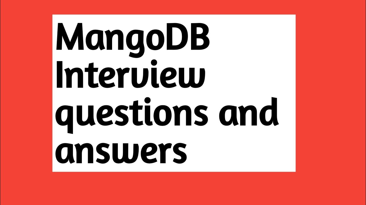 MangoDB Interview Questions and Answers - YouTube