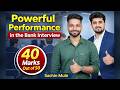 Powerful Performance in the Bank Interview # Sachin Mule Bank Officer #motivation #confidence