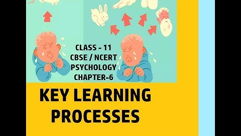 CLASS-11, PSYCHOLOGY, CHAPTER- 6, KEY LEARNING PROCESSES.#cbse #ncert #class11#psychology #learning