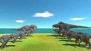 Mecha T-Rex vs Zilla Monster | Size Comparison Fight - ARBS